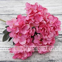 6 Heads Red Artificial Silk Hydrangea Flower Bouquet Wedding Decor Home 12"   292682256888